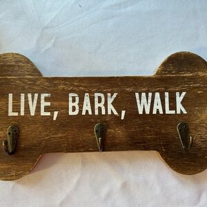 Dog leash wall mounted hook